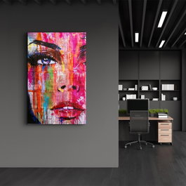 Wallity Pintura Decorativa de Vidrio Templado Multicolor 46 x 72 cm